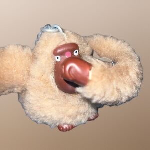Vintage Kipling “Jake” Tan Fuzzy Gorilla Keychain B17